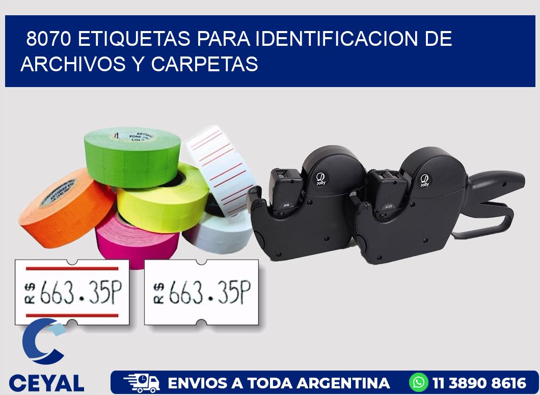 8070 ETIQUETAS PARA IDENTIFICACION DE ARCHIVOS Y CARPETAS