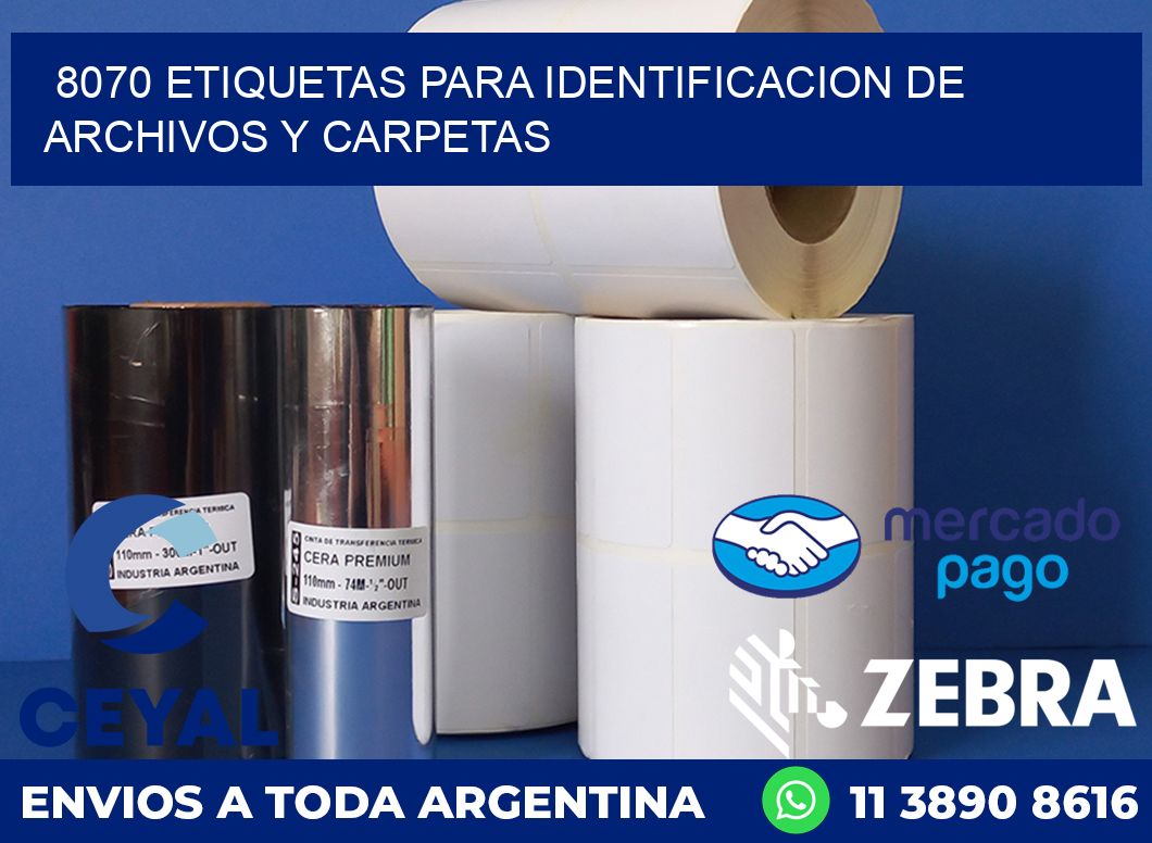 8070 ETIQUETAS PARA IDENTIFICACION DE ARCHIVOS Y CARPETAS