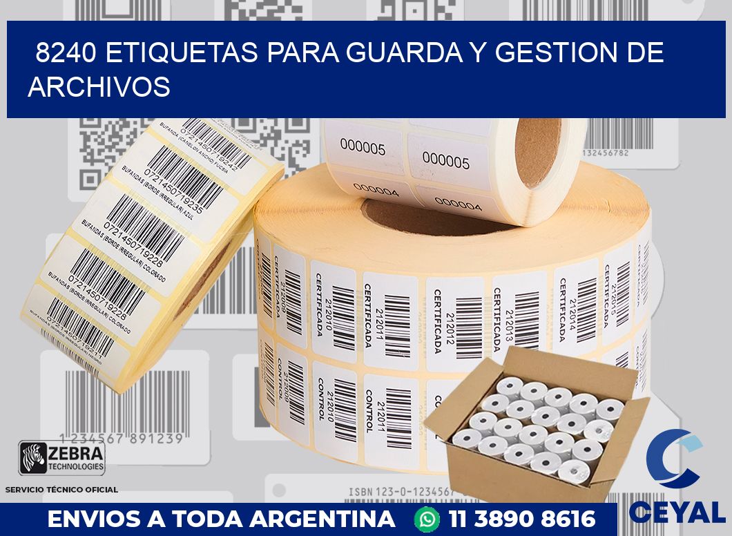 8240 ETIQUETAS PARA GUARDA Y GESTION DE ARCHIVOS