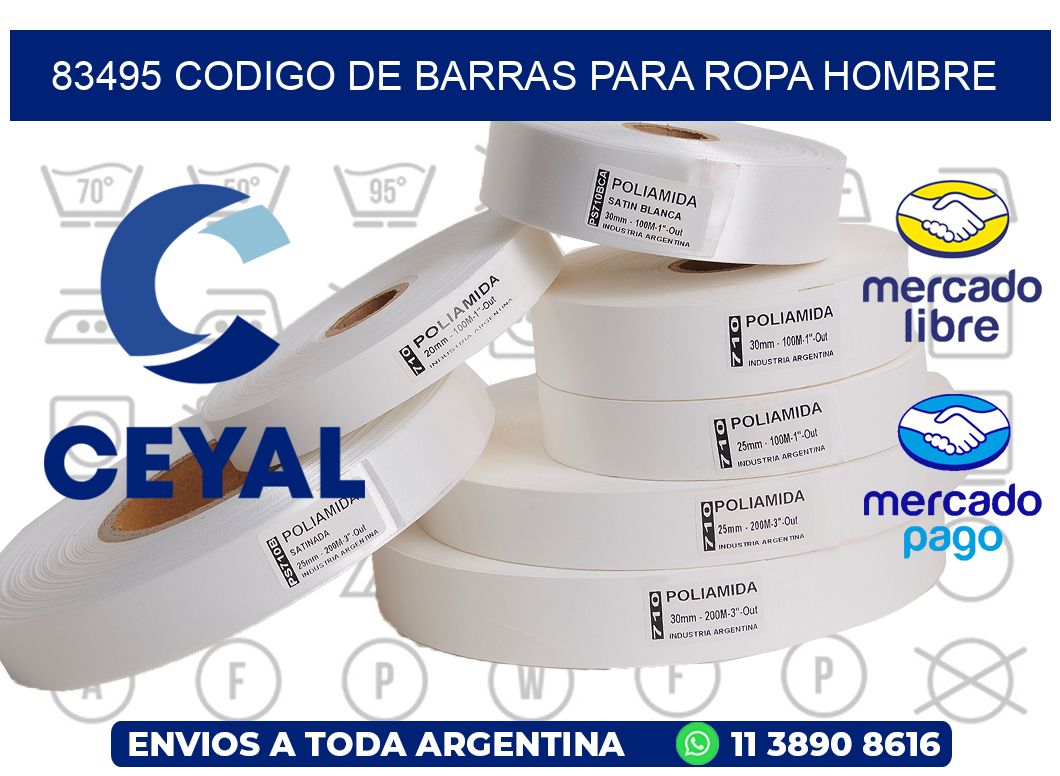 83495 CODIGO DE BARRAS PARA ROPA HOMBRE