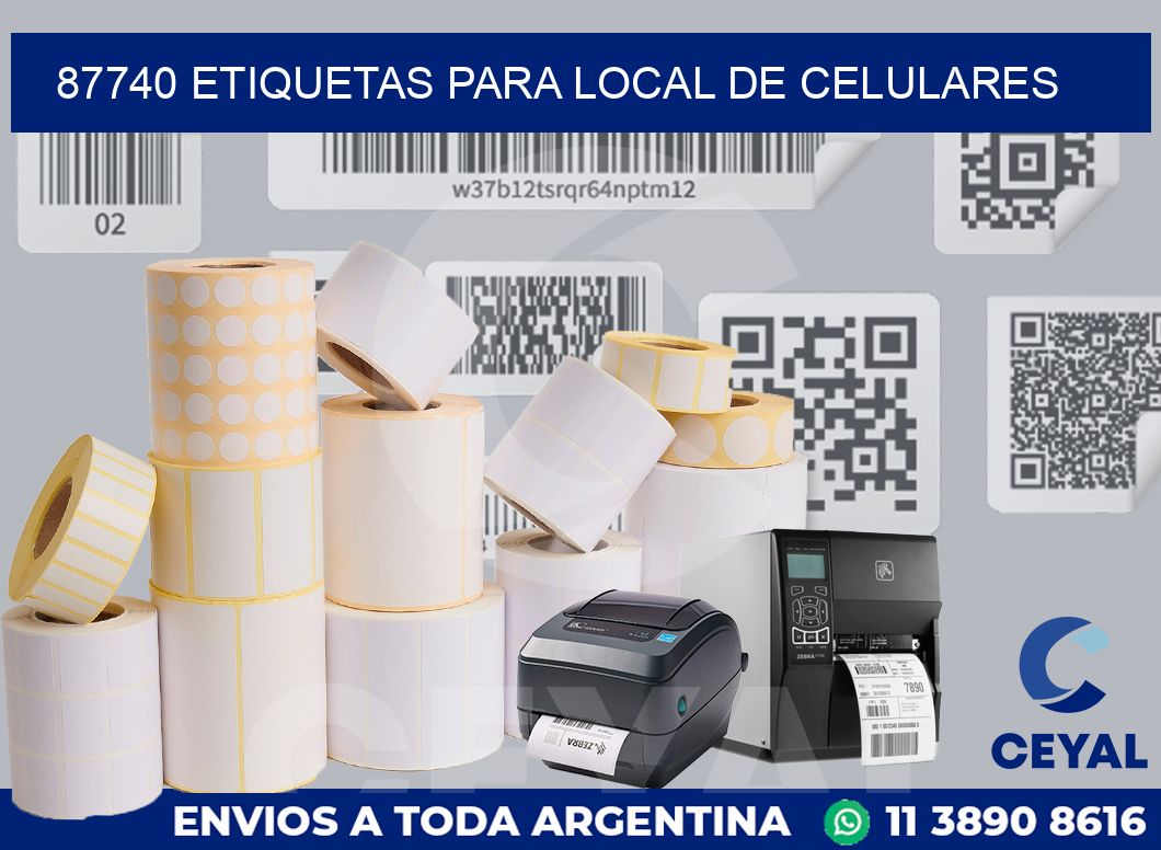 87740 ETIQUETAS PARA LOCAL DE CELULARES