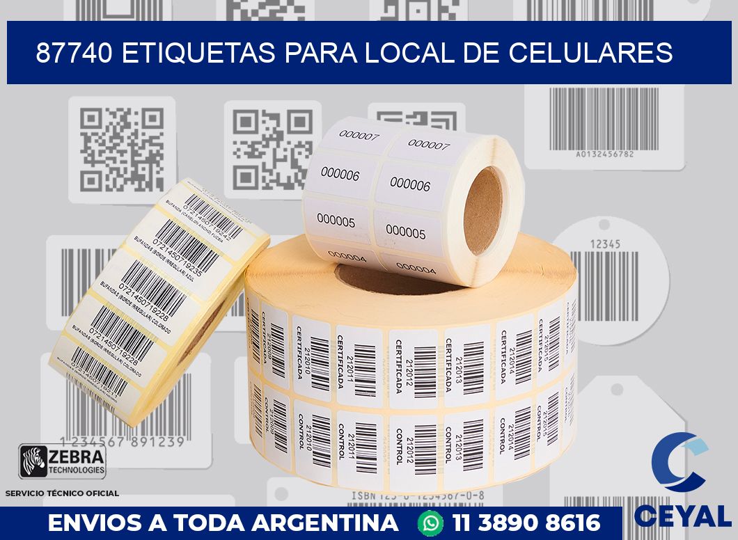 87740 ETIQUETAS PARA LOCAL DE CELULARES