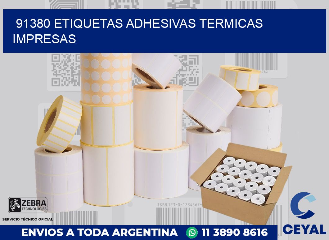 91380 ETIQUETAS ADHESIVAS TERMICAS IMPRESAS