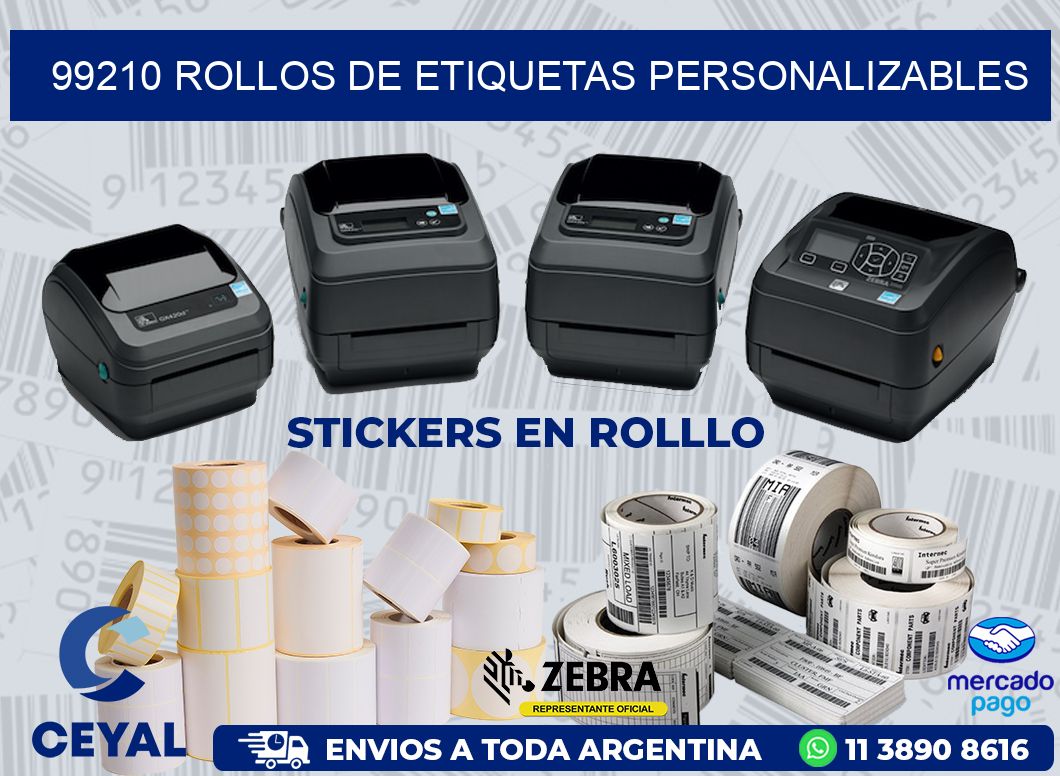 99210 ROLLOS DE ETIQUETAS PERSONALIZABLES