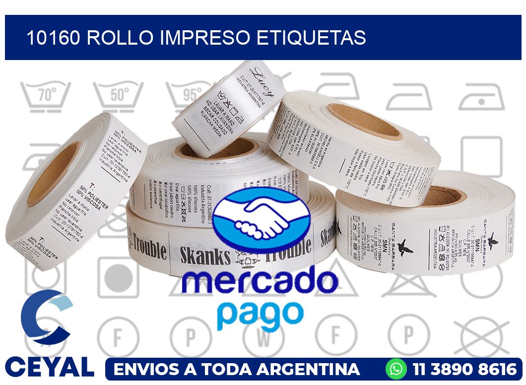 10160 ROLLO IMPRESO ETIQUETAS