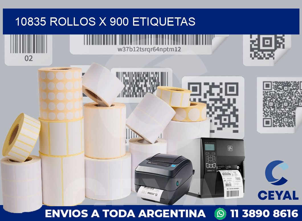 10835 Rollos x 900 etiquetas