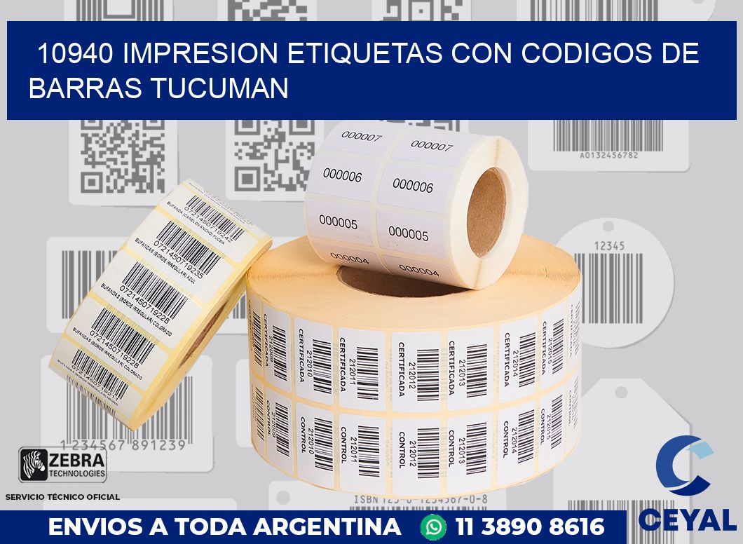 10940 IMPRESION ETIQUETAS CON CODIGOS DE BARRAS TUCUMAN