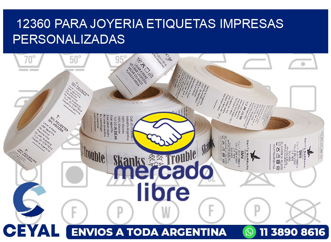 12360 PARA JOYERIA ETIQUETAS IMPRESAS PERSONALIZADAS