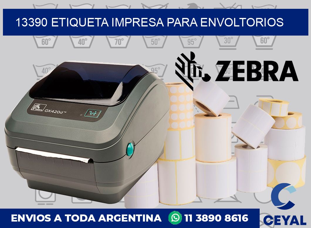 13390 ETIQUETA IMPRESA PARA ENVOLTORIOS