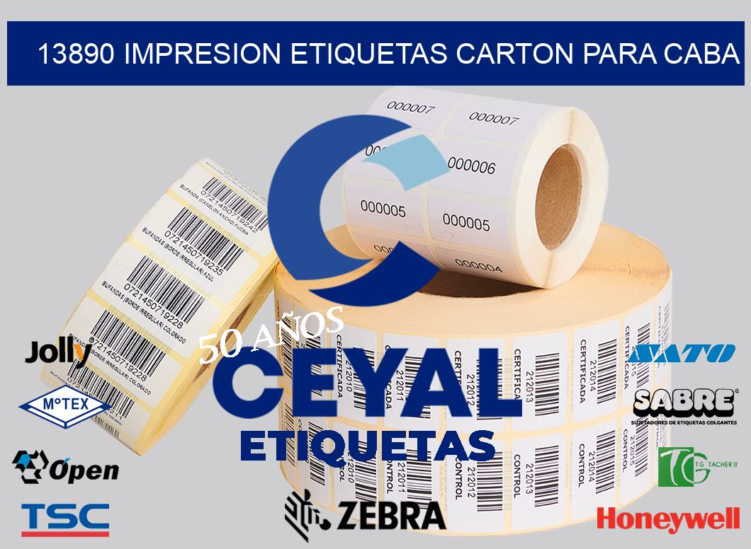 13890 IMPRESION ETIQUETAS CARTON PARA CABA