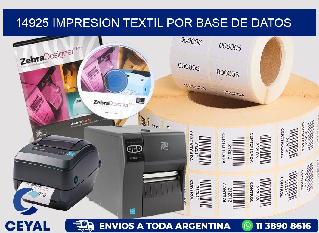 14925 IMPRESION TEXTIL POR BASE DE DATOS