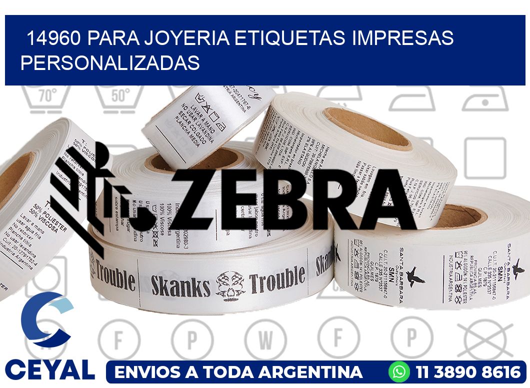 14960 PARA JOYERIA ETIQUETAS IMPRESAS PERSONALIZADAS