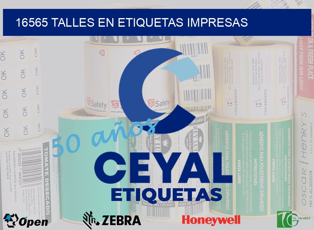 16565 TALLES EN ETIQUETAS IMPRESAS