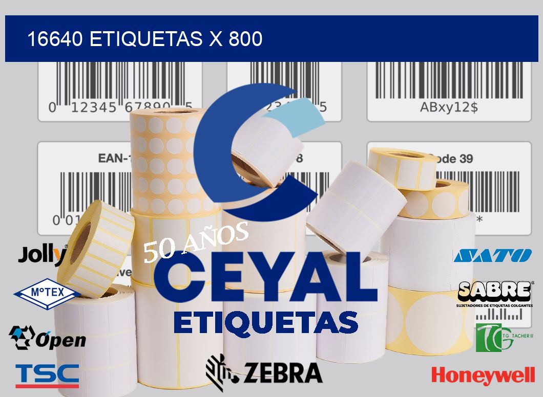 16640 Etiquetas x 800