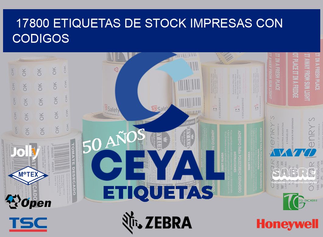 17800 ETIQUETAS DE STOCK IMPRESAS CON CODIGOS