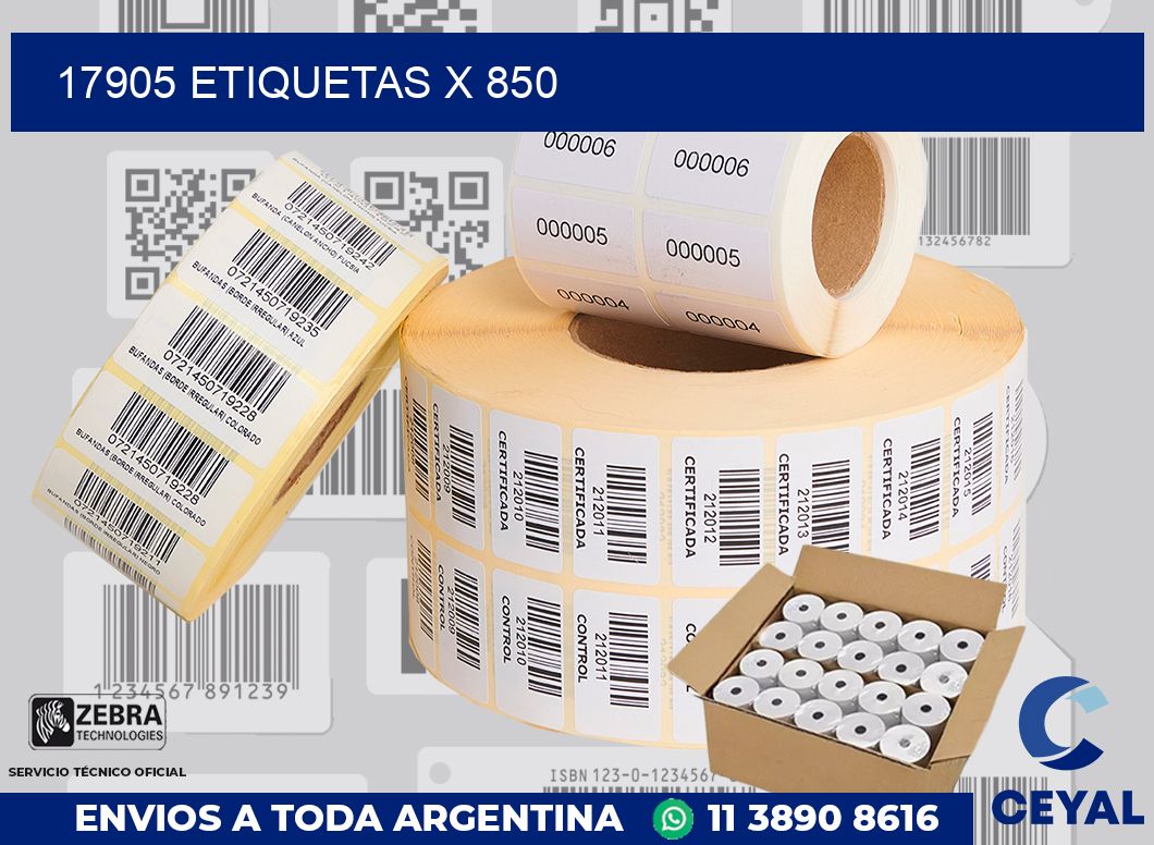 17905 Etiquetas x 850