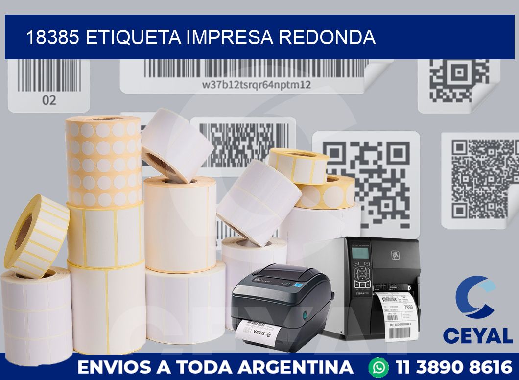 18385 ETIQUETA IMPRESA REDONDA