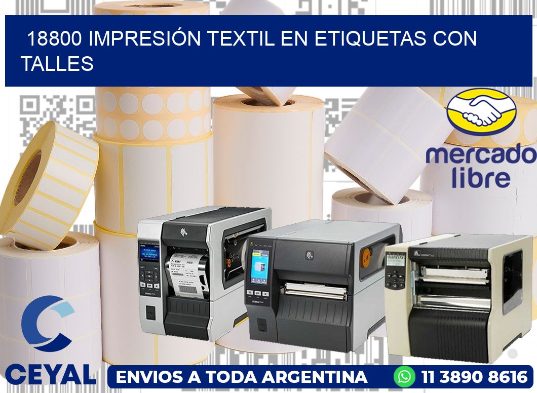 18800 IMPRESIÓN TEXTIL EN ETIQUETAS CON TALLES