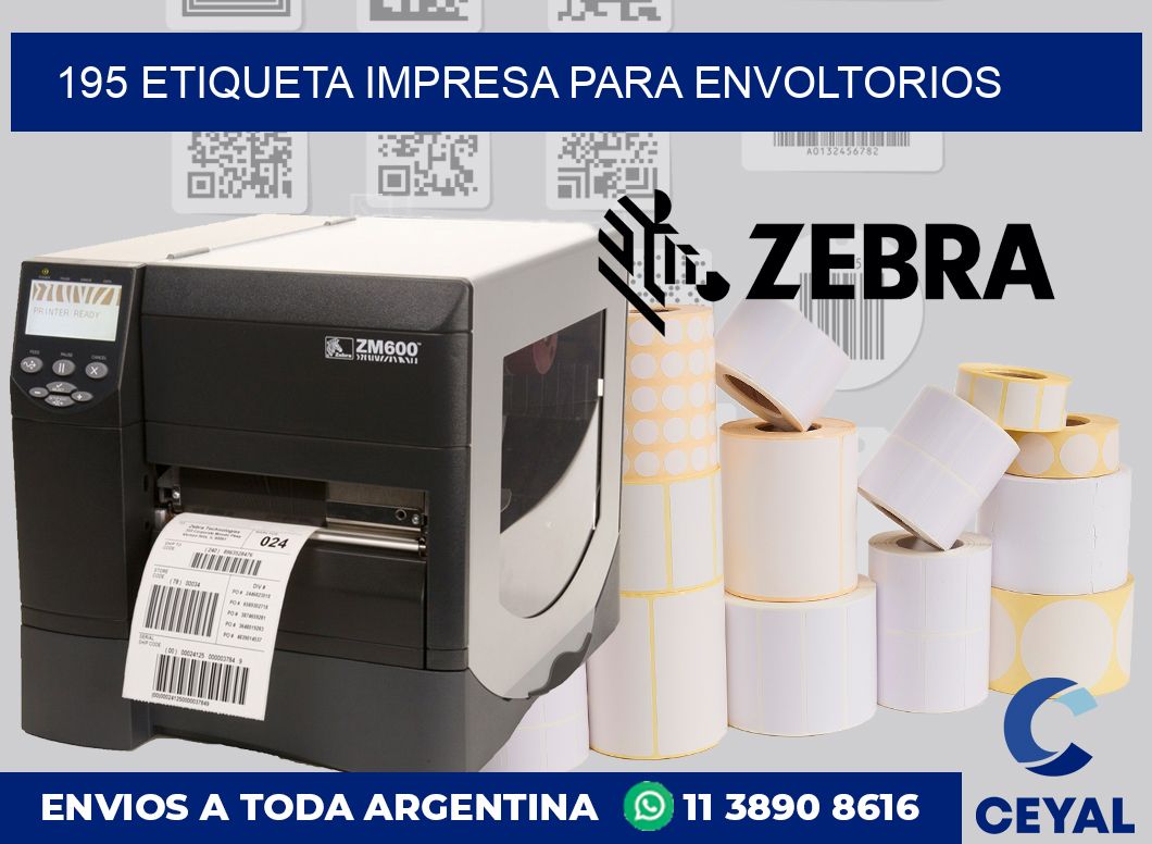 195 ETIQUETA IMPRESA PARA ENVOLTORIOS