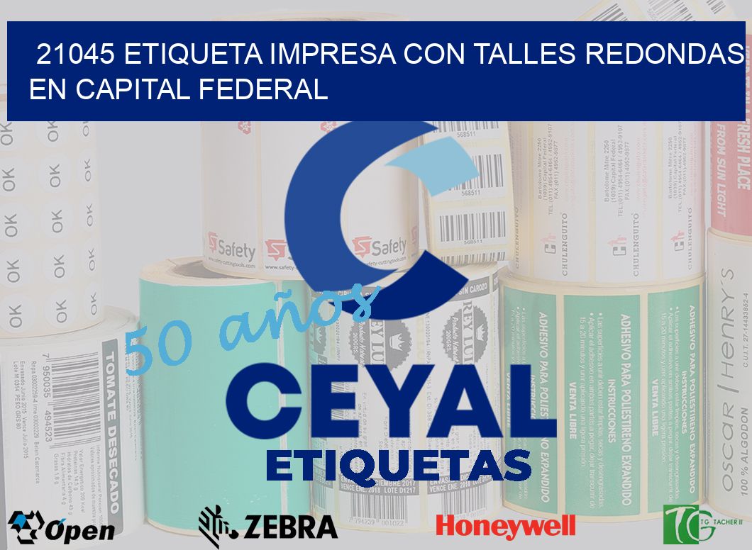 21045 ETIQUETA IMPRESA CON TALLES REDONDAS EN CAPITAL FEDERAL