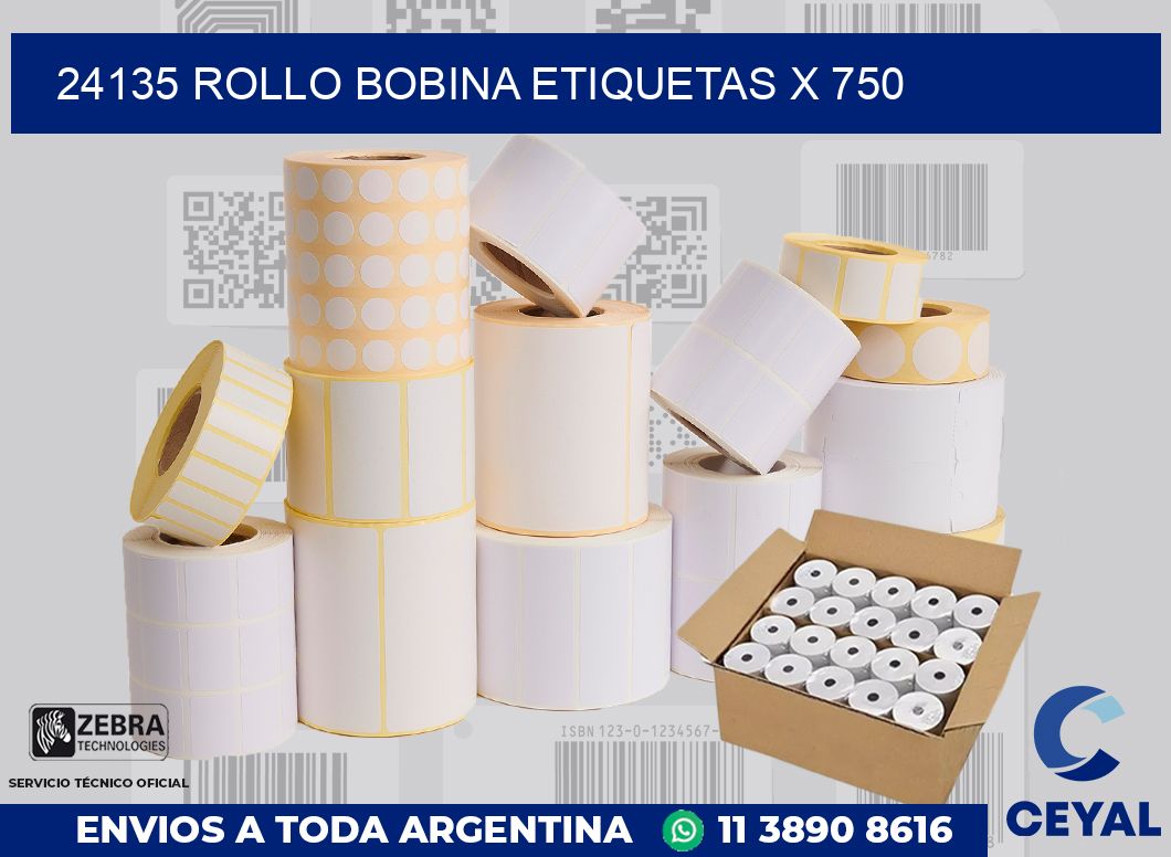 24135 Rollo bobina etiquetas x 750