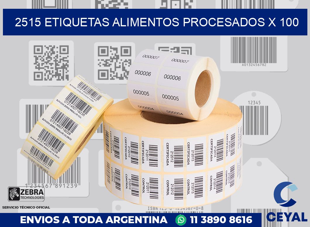 2515 etiquetas alimentos procesados x 100