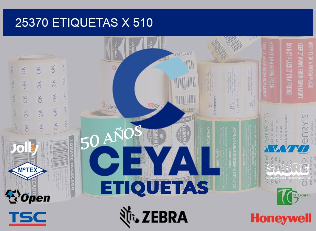 25370 Etiquetas x 510