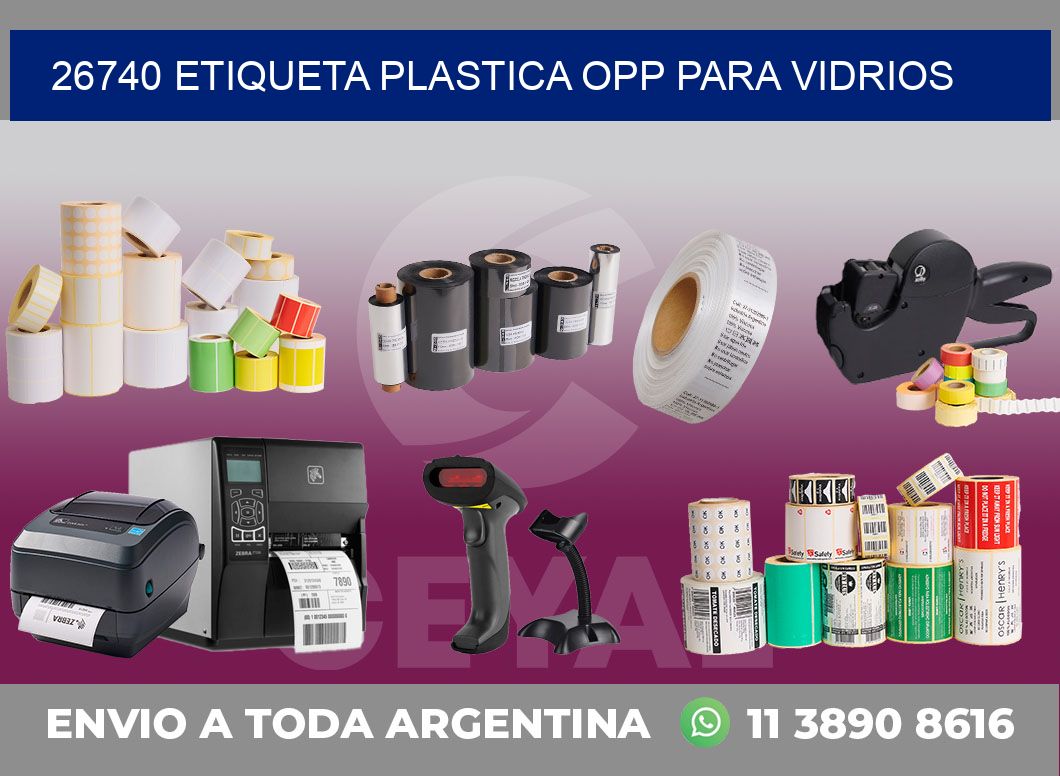 26740 ETIQUETA PLASTICA OPP PARA VIDRIOS