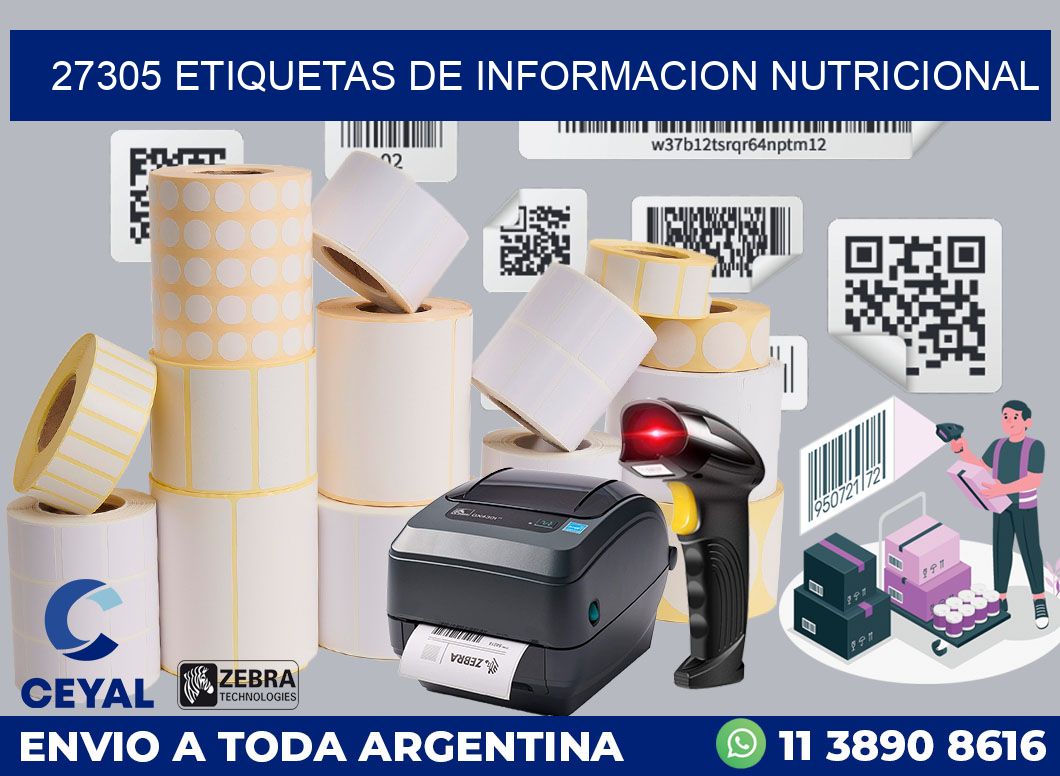 27305 ETIQUETAS DE INFORMACION NUTRICIONAL