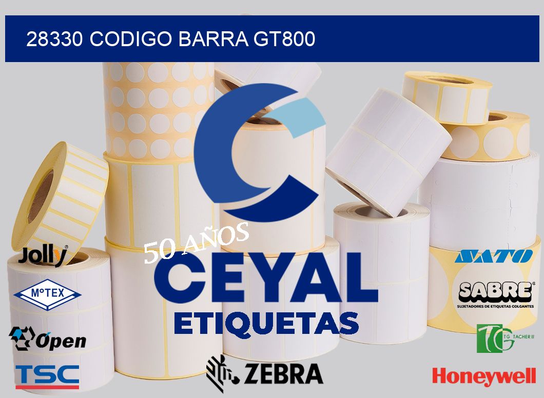 28330 CODIGO BARRA GT800