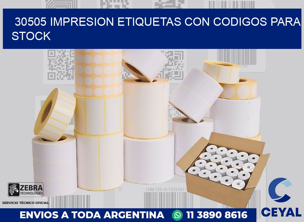 30505 IMPRESION ETIQUETAS CON CODIGOS PARA STOCK