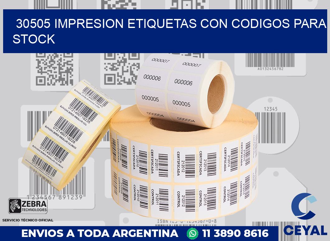 30505 IMPRESION ETIQUETAS CON CODIGOS PARA STOCK