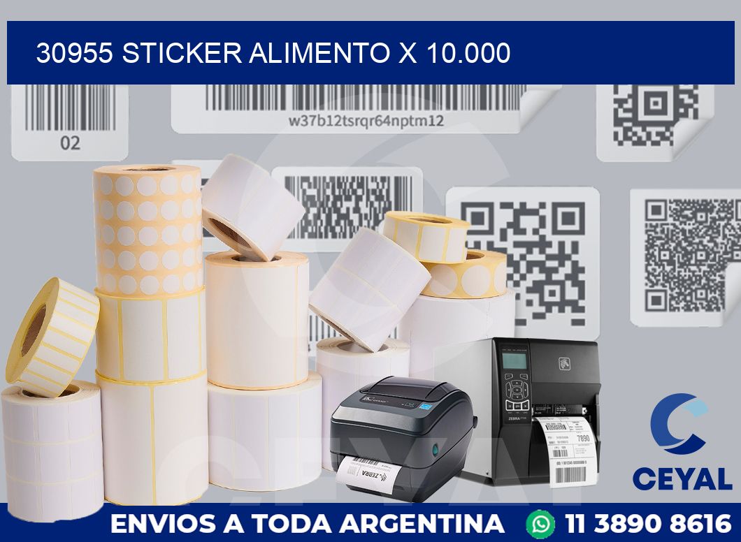 30955 sticker alimento x 10.000