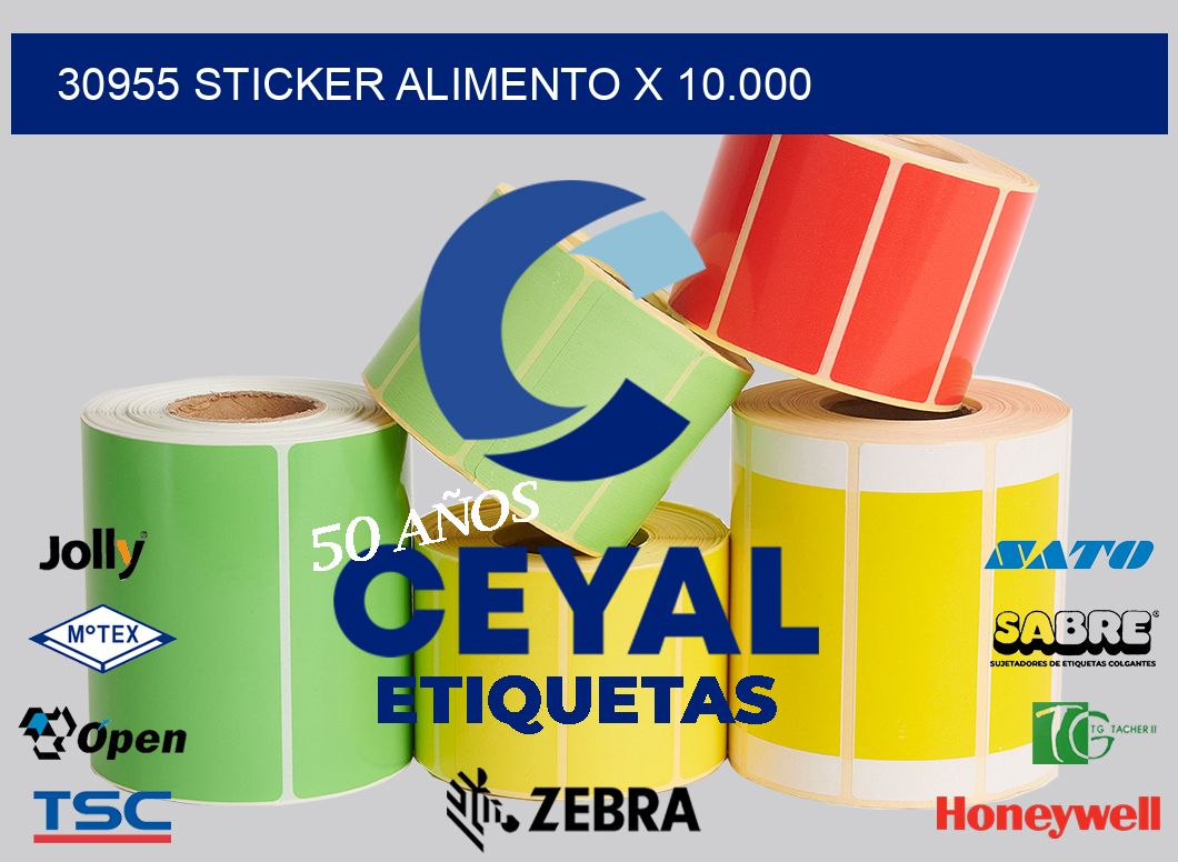 30955 sticker alimento x 10.000