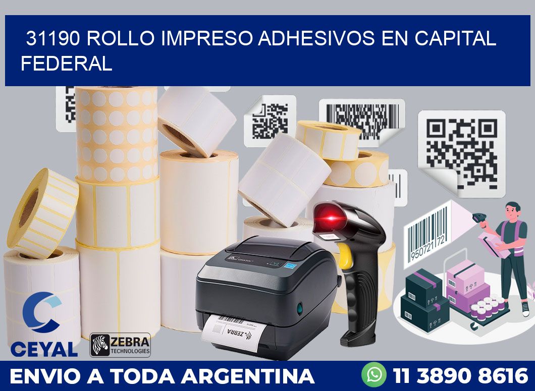 31190 ROLLO IMPRESO ADHESIVOS EN CAPITAL FEDERAL