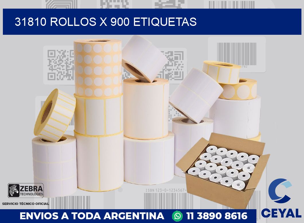 31810 Rollos x 900 etiquetas