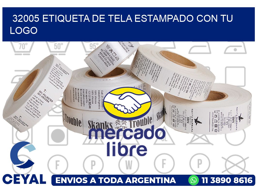 32005 ETIQUETA DE TELA ESTAMPADO CON TU LOGO