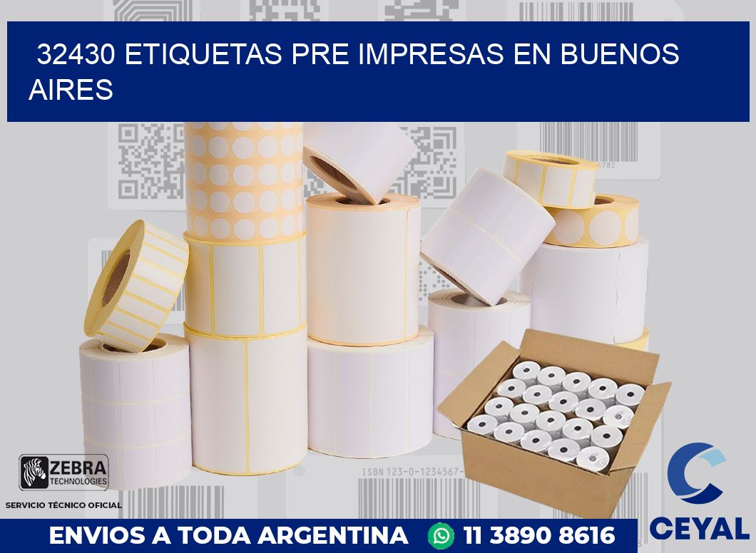 32430 ETIQUETAS PRE IMPRESAS EN BUENOS AIRES