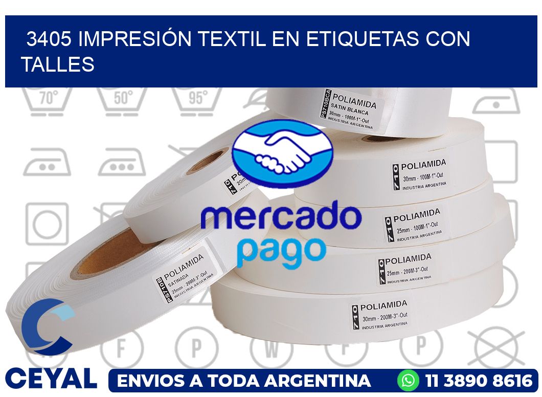 3405 IMPRESIÓN TEXTIL EN ETIQUETAS CON TALLES