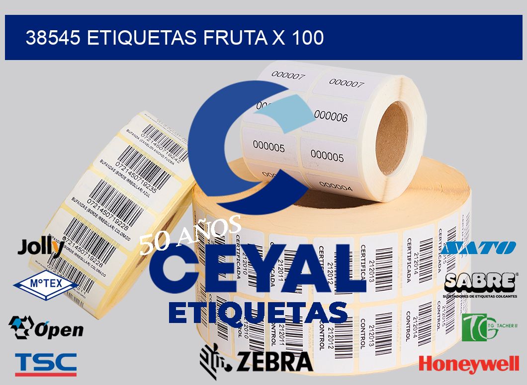 38545 etiquetas fruta x 100