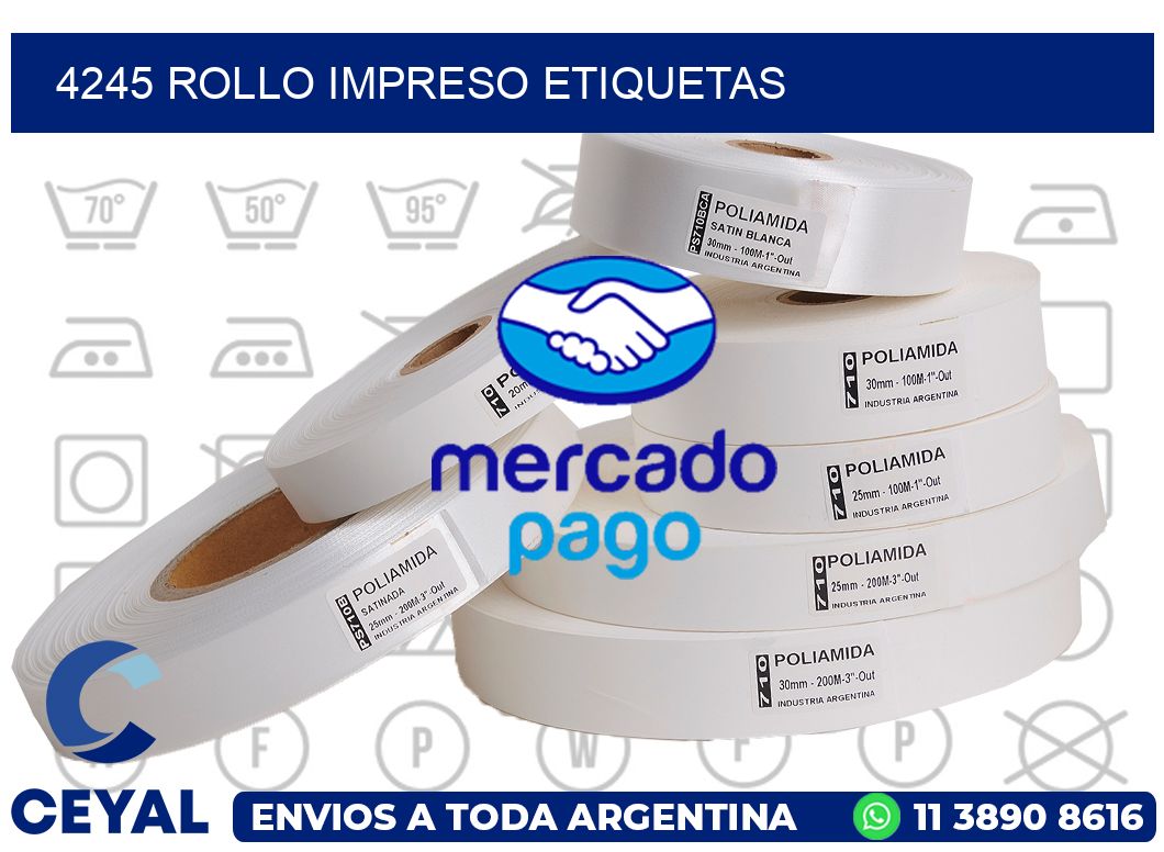 4245 ROLLO IMPRESO ETIQUETAS