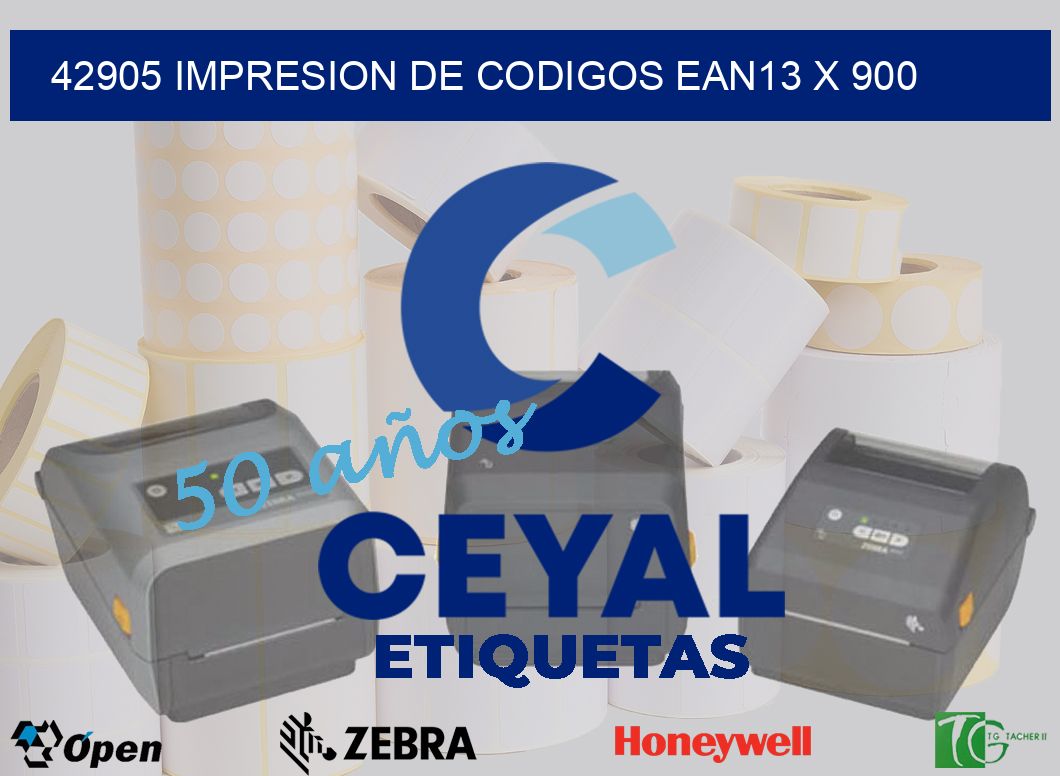 42905 impresion de codigos EAN13 x 900