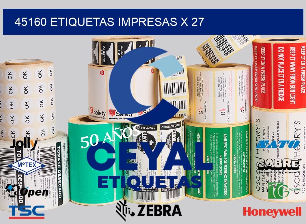 45160 Etiquetas impresas x 27