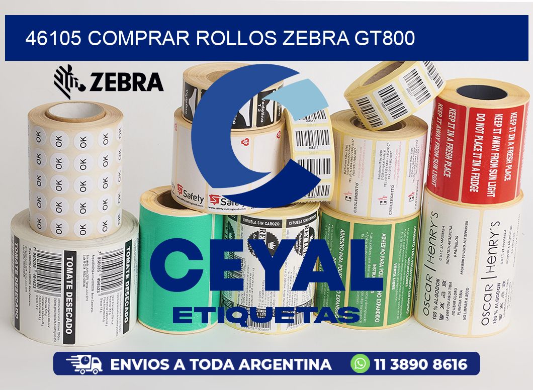 46105 COMPRAR ROLLOS ZEBRA GT800