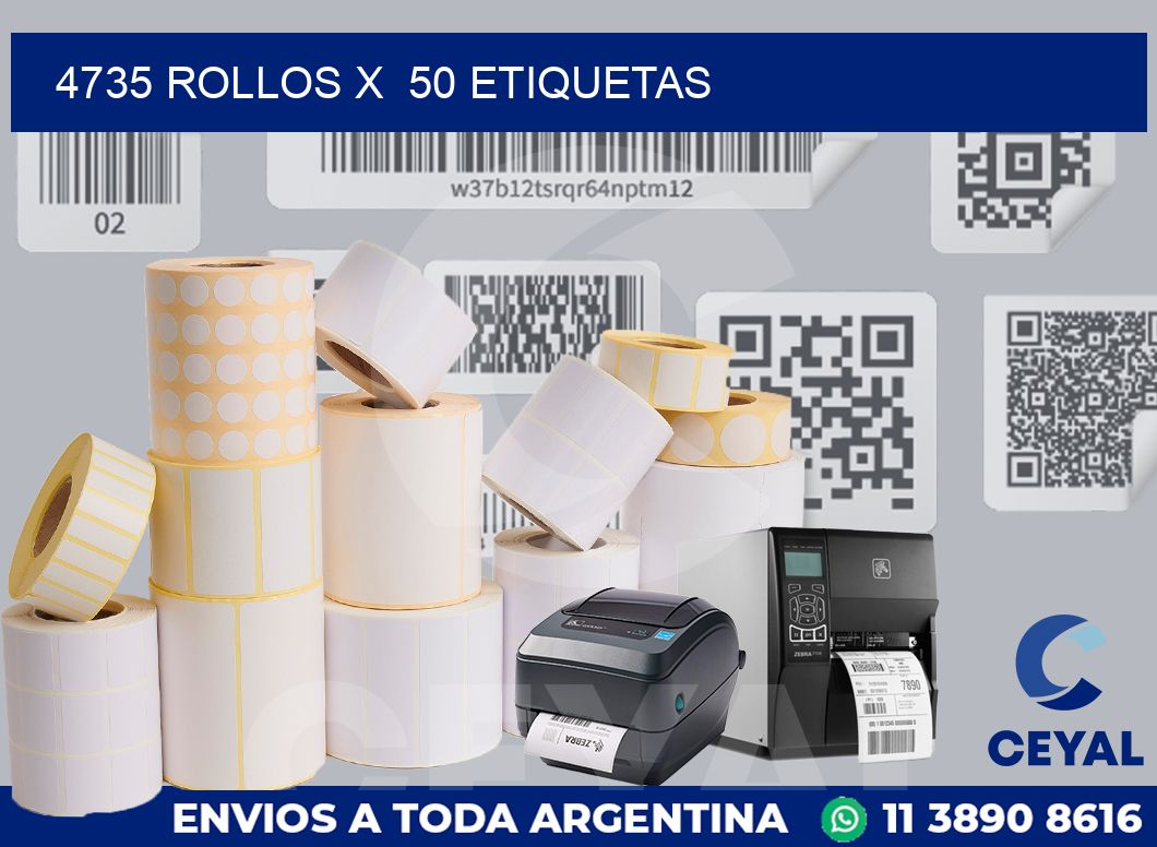 4735 Rollos x 50 etiquetas