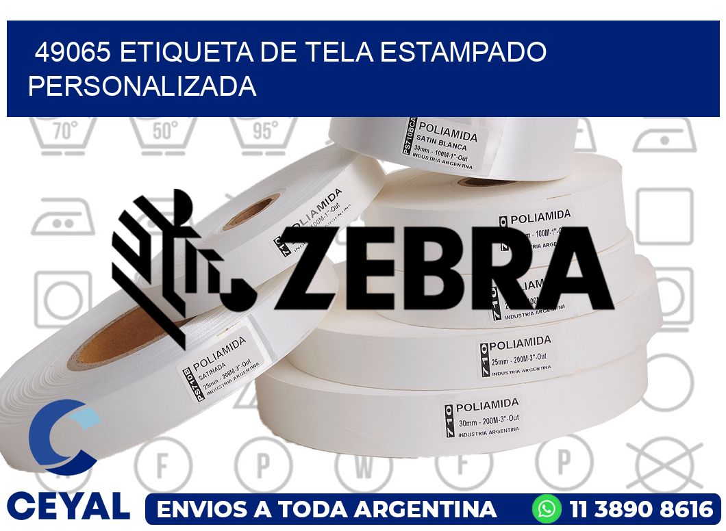 49065 ETIQUETA DE TELA ESTAMPADO PERSONALIZADA