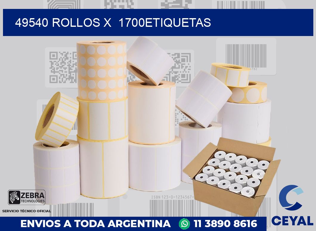 49540 Rollos x 1700etiquetas