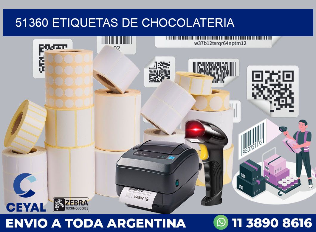 51360 ETIQUETAS DE CHOCOLATERIA