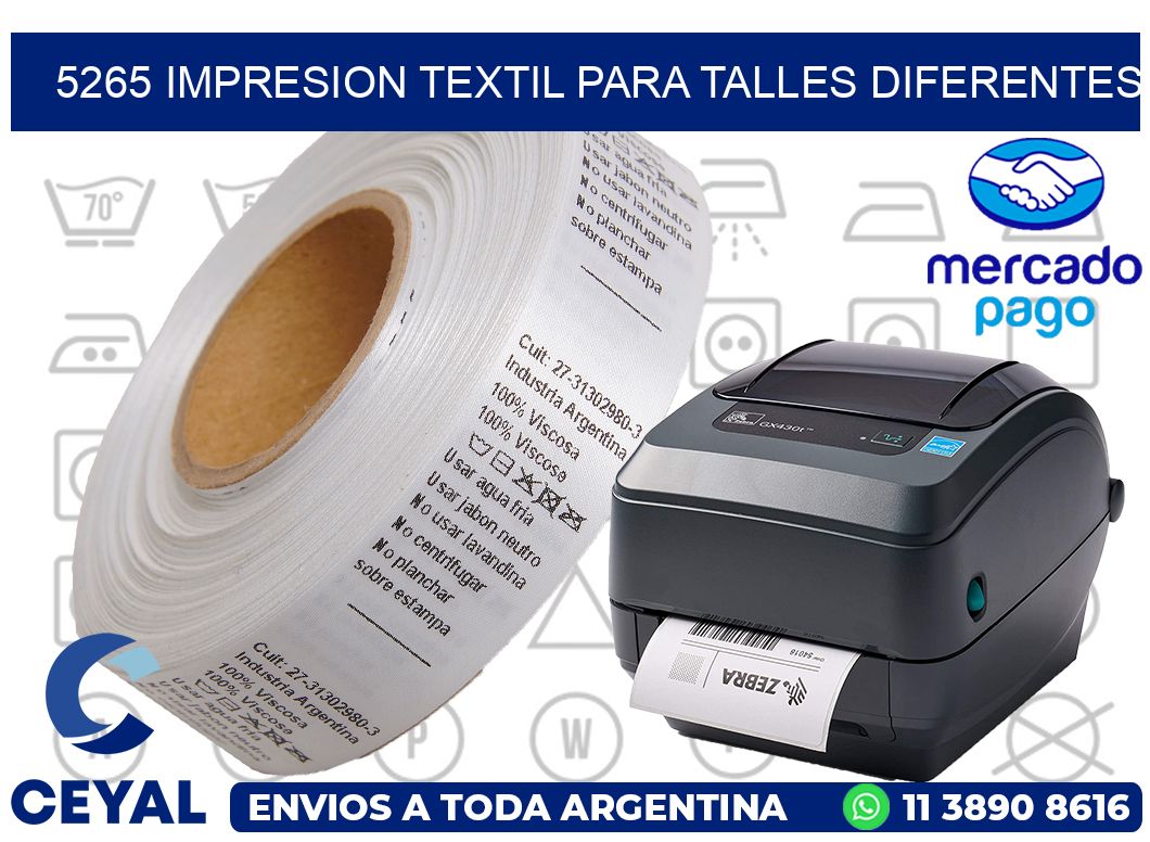 5265 IMPRESION TEXTIL PARA TALLES DIFERENTES