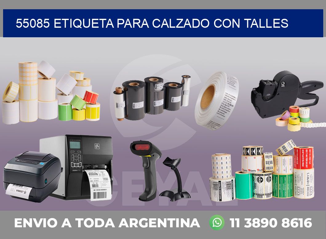 55085 ETIQUETA PARA CALZADO CON TALLES